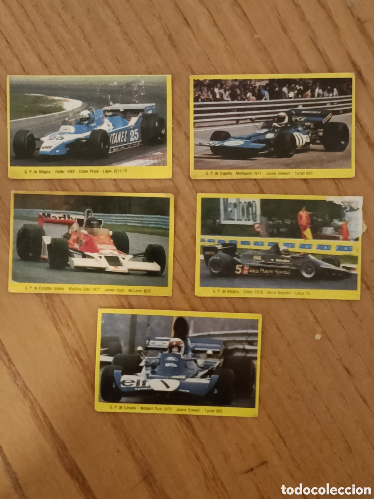 Coleccionismo cromos antiguos: 5 Cromos formula 1. Danone - Foto 1
