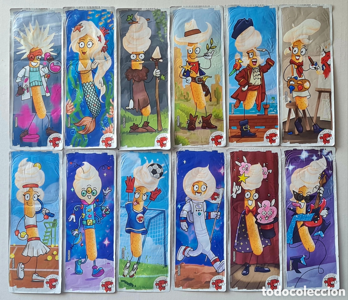 Coleccionismo Cromos antiguos: DISFRACES - Tapas aluminio LA VACA QUE RIE PALITOS / COMPLETA / (NO PANRICO, NO CROPAN)