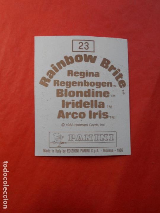 Coleccionismo cromos antiguos: Cromo Rainbow Brite Arco Iris Panini 1983 N&uacute;mero 23 - Foto 1