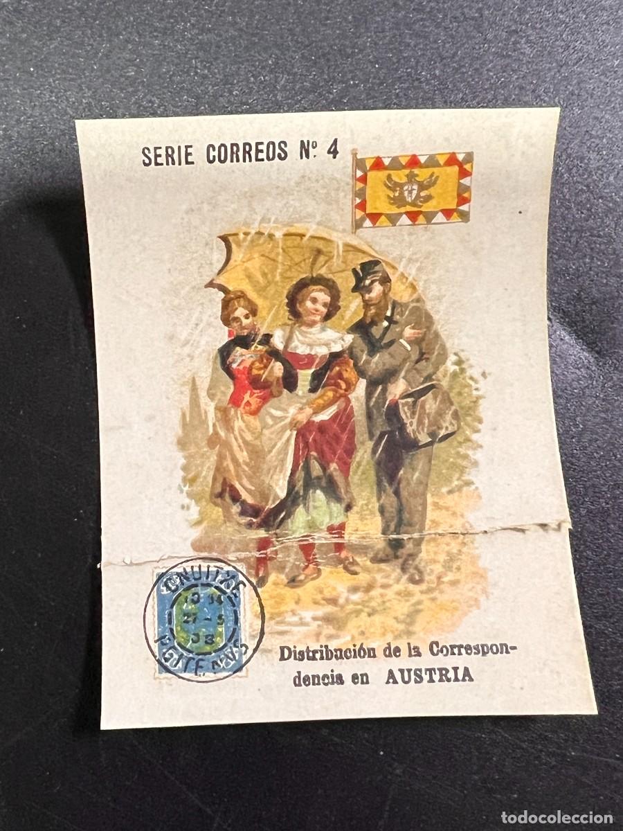 Sammeln alte Sammelbilder: ANTIGUO CROMO. SERIE CORREOS N&ordm; 4. DISTRIBUCI&Oacute;N DE LA CORRESPONDENCIA EN AUSTRIA.