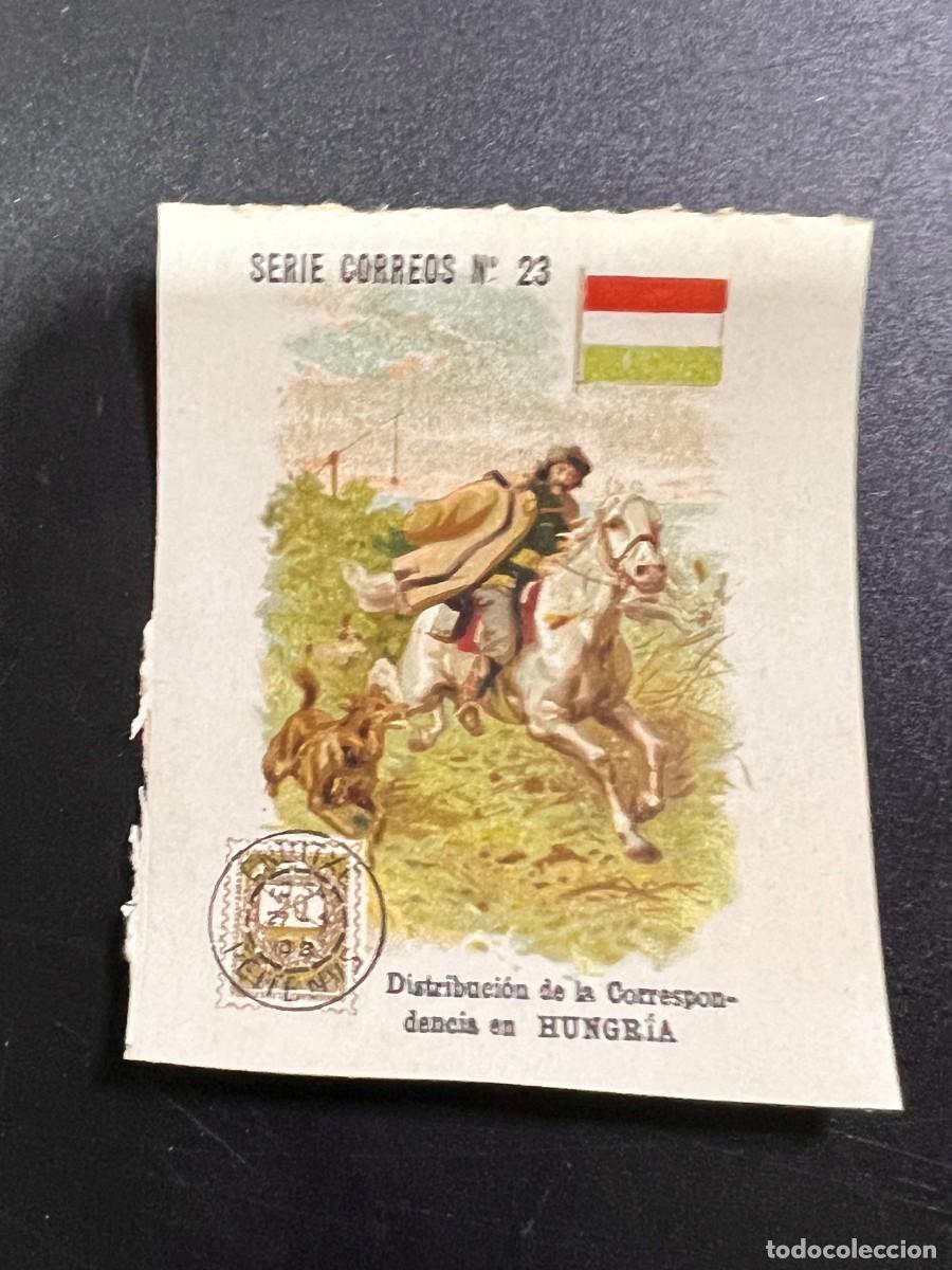 Colecionismo Cromos antigos: ANTIGUO CROMO. SERIE CORREOS N&ordm; 23. DISTRIBUCI&Oacute;N DE LA CORRESPONDENCIA EN HUNGR&Iacute;A.