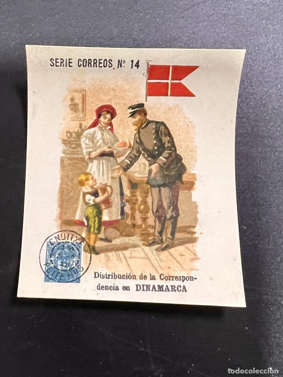 Collezionismo Figurine antiche: ANTIGUO CROMO. SERIE CORREOS N&ordm; 14. DISTRIBUCI&Oacute;N DE LA CORRESPONDENCIA EN DINAMARCA.