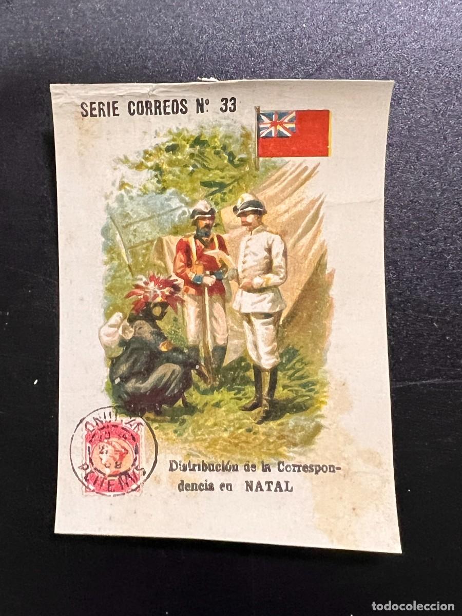 Collezionismo Figurine antiche: ANTIGUO CROMO. SERIE CORREOS N&ordm; 33. DISTRIBUCI&Oacute;N DE LA CORRESPONDENCIA EN NATAL.