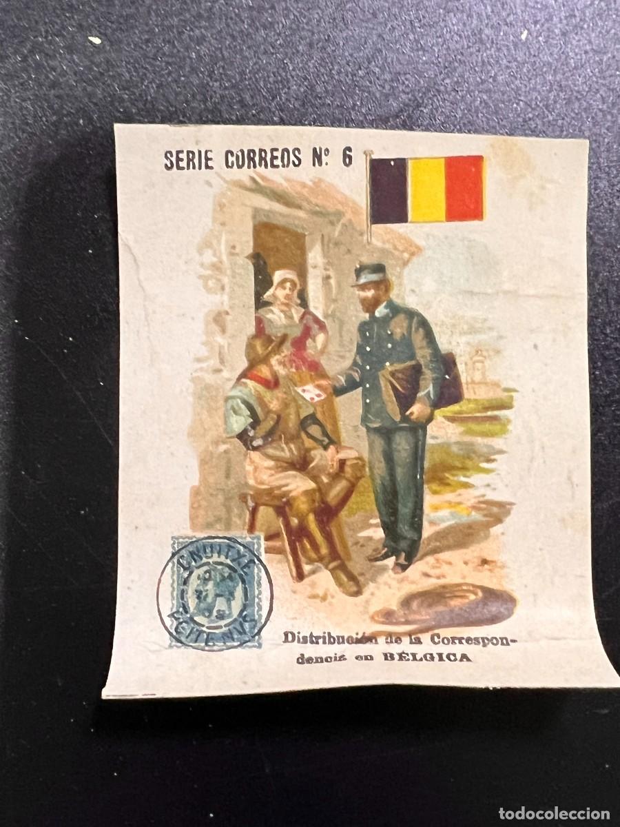Colecionismo Cromos antigos: ANTIGUO CROMO. SERIE CORREOS N&ordm; 6. DISTRIBUCI&Oacute;N DE LA CORRESPONDENCIA EN B&Eacute;LGICA