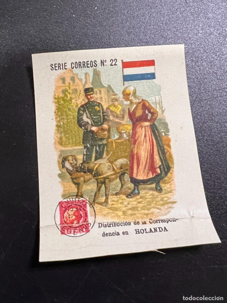 Collectionnisme Cartes &agrave; collectionner anciennes: ANTIGUO CROMO. SERIE CORREOS N&ordm; 22. DISTRIBUCI&Oacute;N DE LA CORRESPONDENCIA EN HOLANDA.