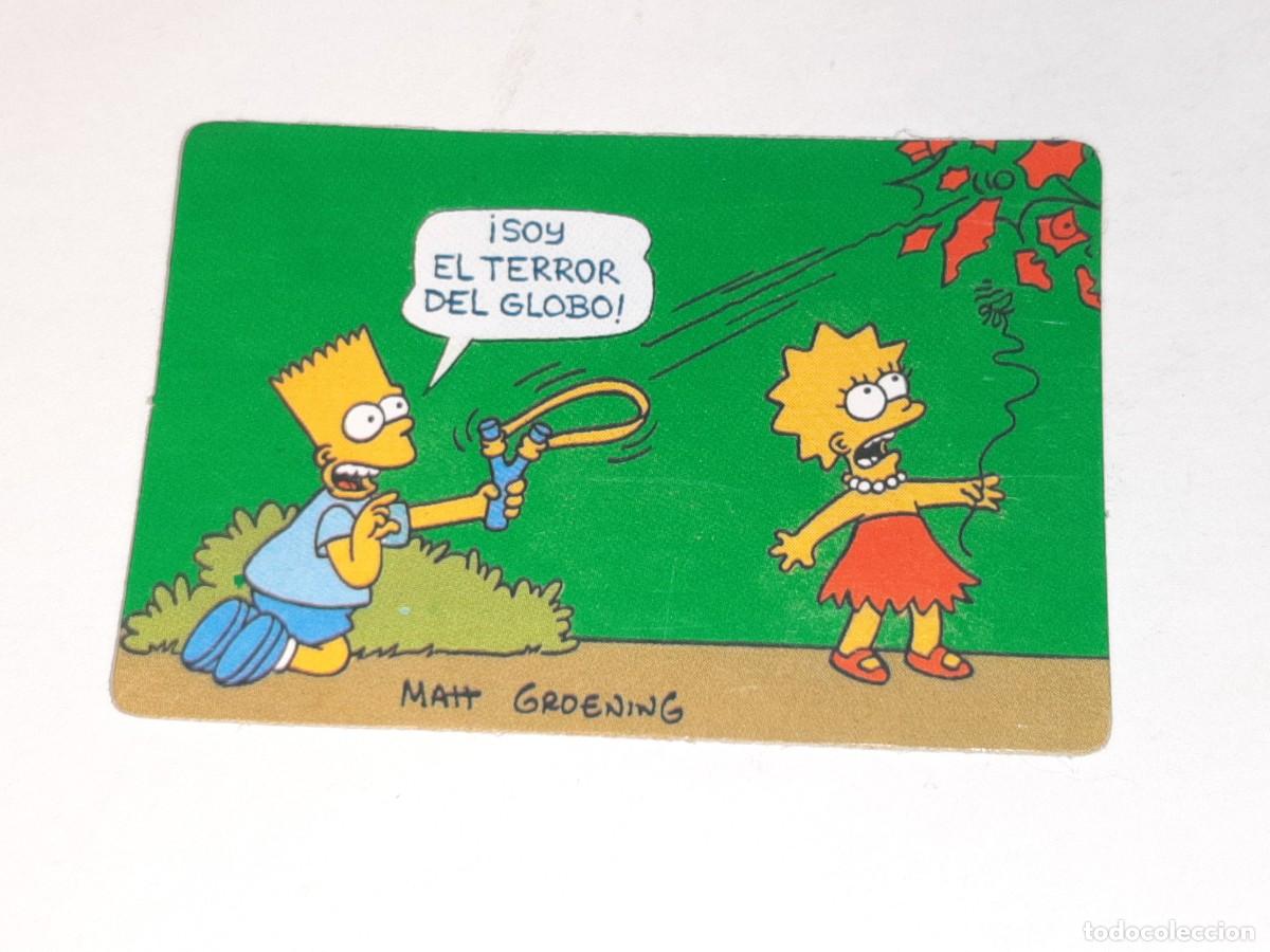 Coleccionismo Cromos antiguos: BOLLYCAO : ANTIGUO CROMO THE SIMPSONS SOY EL TERROR DEL GLOBO A&Ntilde;O 1991 SIN PEGAR