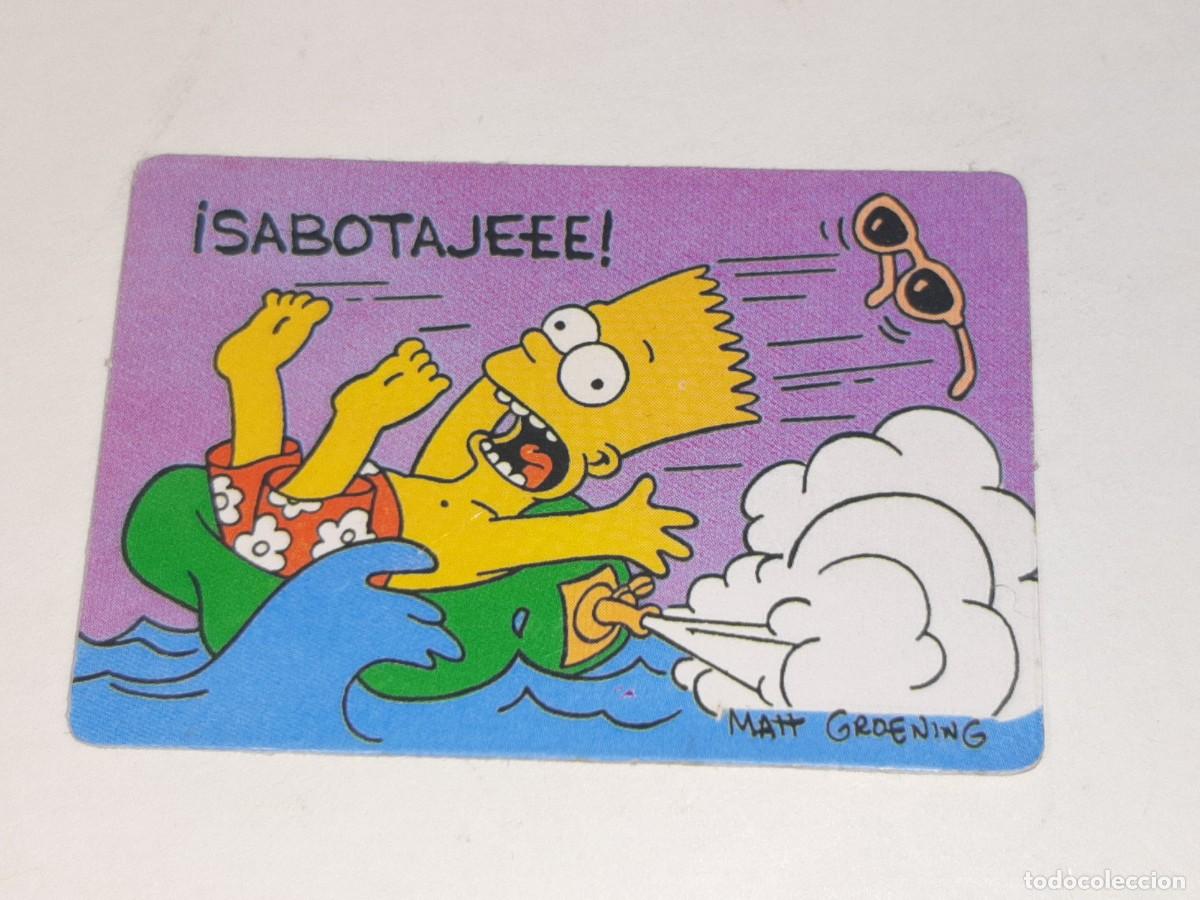 Coleccionismo Cromos antiguos: BOLLYCAO : ANTIGUO CROMO THE SIMPSONS SABOTAJE A&Ntilde;O 1991 SIN PEGAR