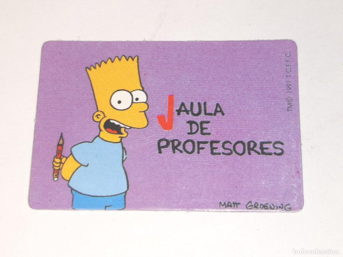 Coleccionismo Cromos antiguos: BOLLYCAO : ANTIGUO CROMO THE SIMPSONS JAULA DE PROFESORES A&Ntilde;O 1991 SIN PEGAR