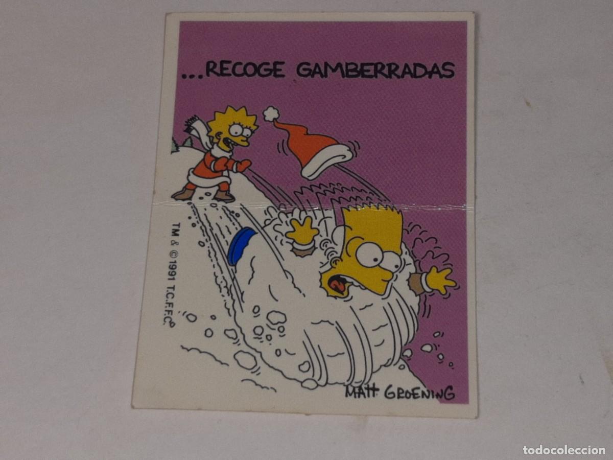 Coleccionismo Cromos antiguos: BOLLYCAO : ANTIGUO CROMO DIVER REFRANES LOS SIMPSONS EL QUE SIEMBRA VIENTOS SIN PEGAR A&Ntilde;OS 90
