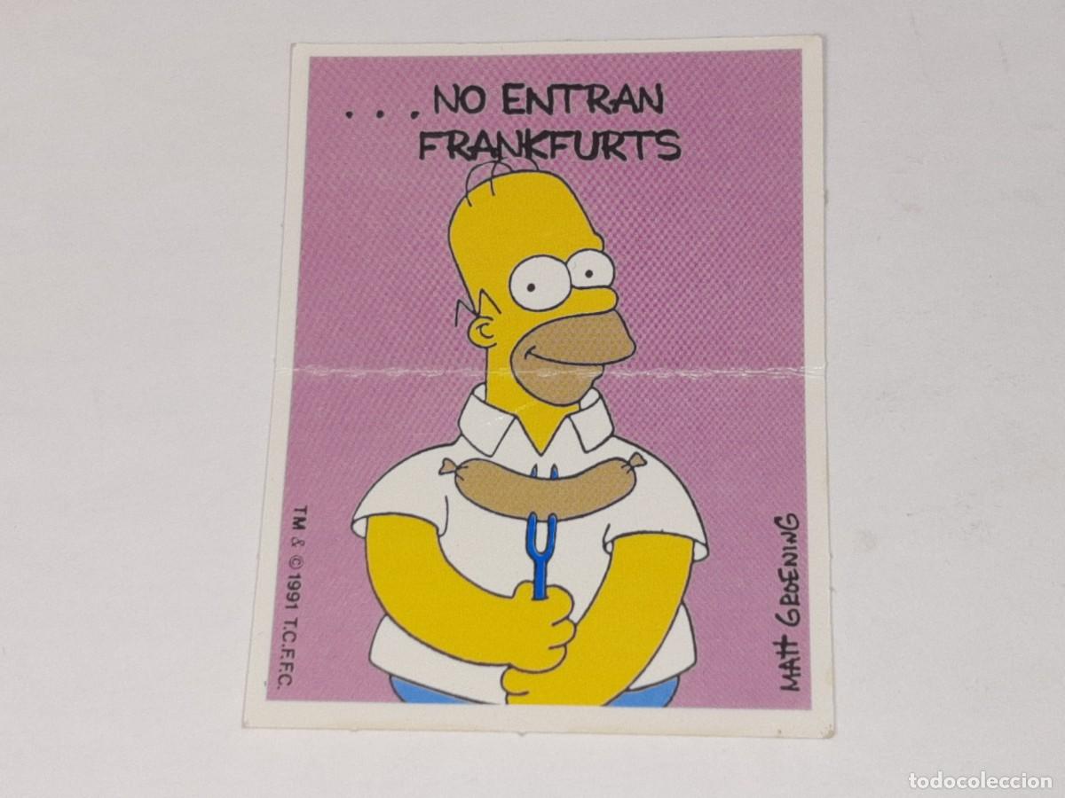 Coleccionismo Cromos antiguos: BOLLYCAO : ANTIGUO CROMO DIVER REFRANES LOS SIMPSONS EN BOCA CERRADA SIN PEGAR A&Ntilde;OS 90