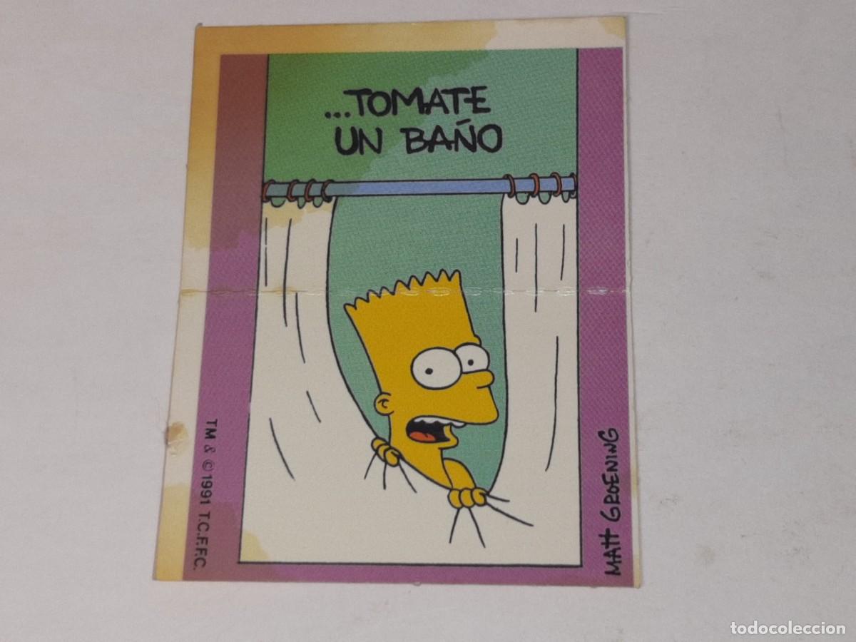 Coleccionismo Cromos antiguos: BOLLYCAO : ANTIGUO CROMO DIVER REFRANES LOS SIMPSONS UNA VEZ AL A&Ntilde;O SIN PEGAR A&Ntilde;OS 90