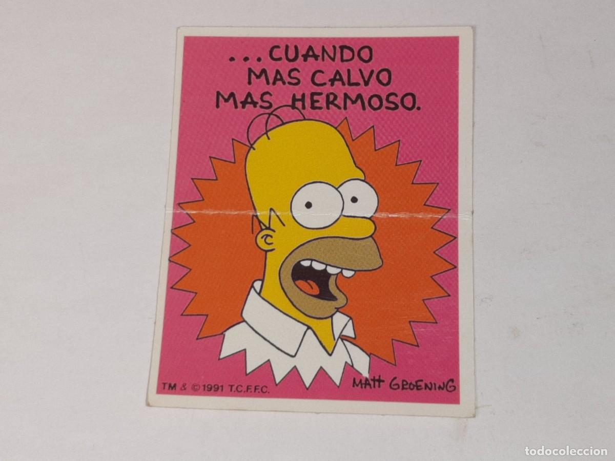 Coleccionismo Cromos antiguos: BOLLYCAO : ANTIGUO CROMO DIVER REFRANES LOS SIMPSONS EL HOMBRE COMO EL OSO SIN PEGAR A&Ntilde;OS 90
