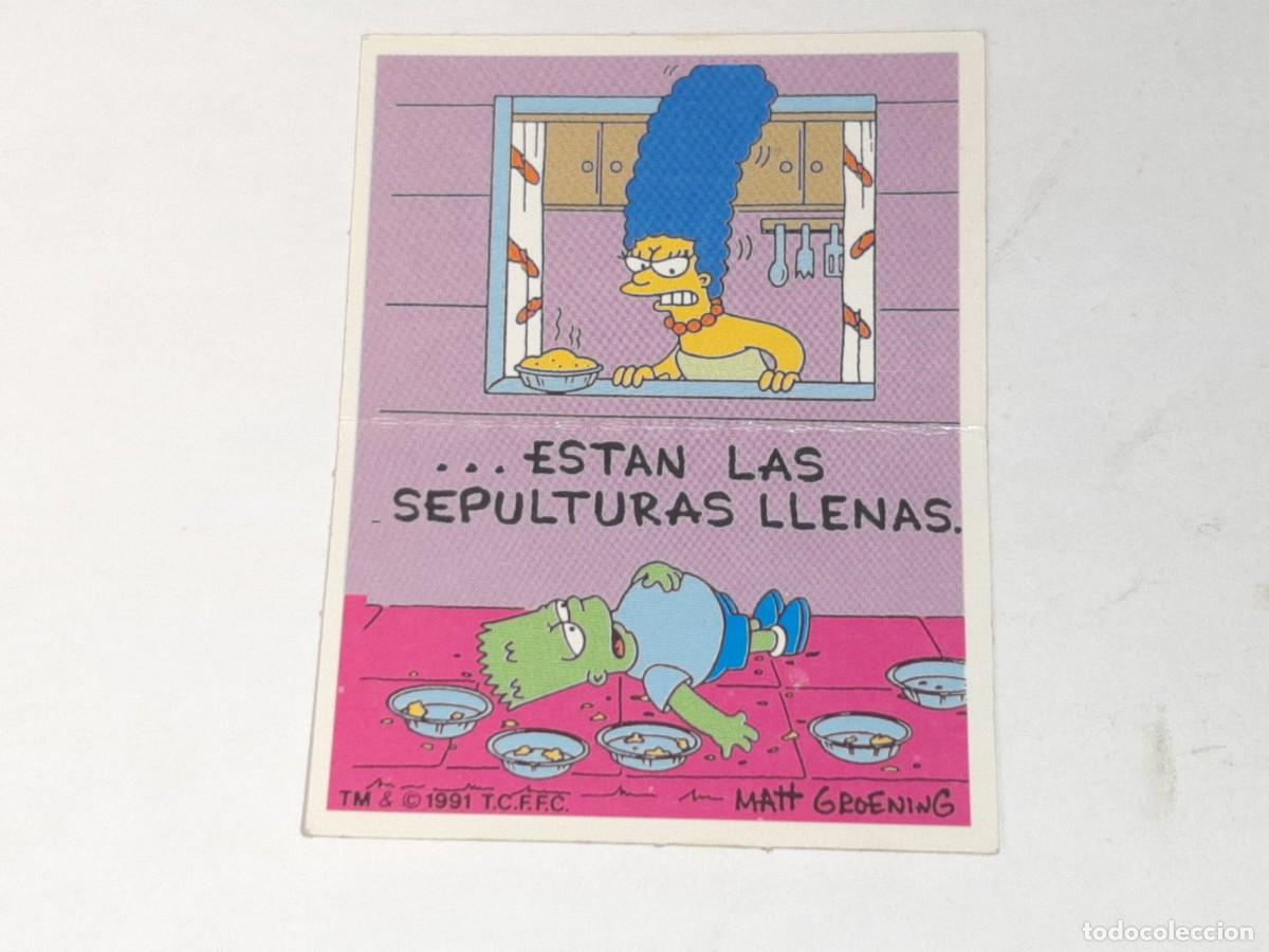 Coleccionismo Cromos antiguos: BOLLYCAO : ANTIGUO CROMO DIVER REFRANES LOS SIMPSONS DE GRANDES CENAS SIN PEGAR A&Ntilde;OS 90