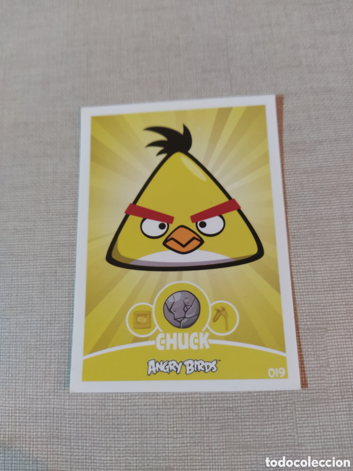 Coleccionismo Cromos antiguos: Cromo angry birds Chuck N&deg;019 2012 e-max