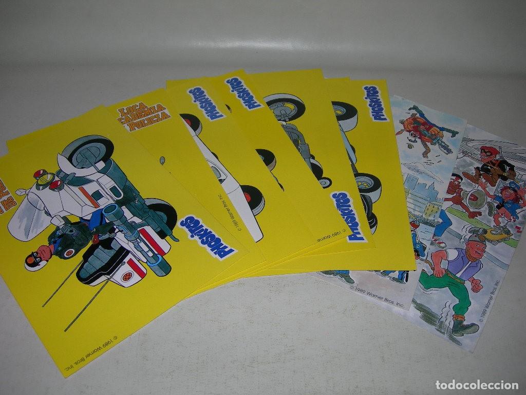 Coleccionismo Cromos antiguos: DIF&Iacute;CIL COLECCI&Oacute;N COMPLETA SUPER ADHESIVOS LOCA ACADEMIA DE POLIC&Iacute;A DE PASTELITOS PHOSKITOS A&Ntilde;O 1989