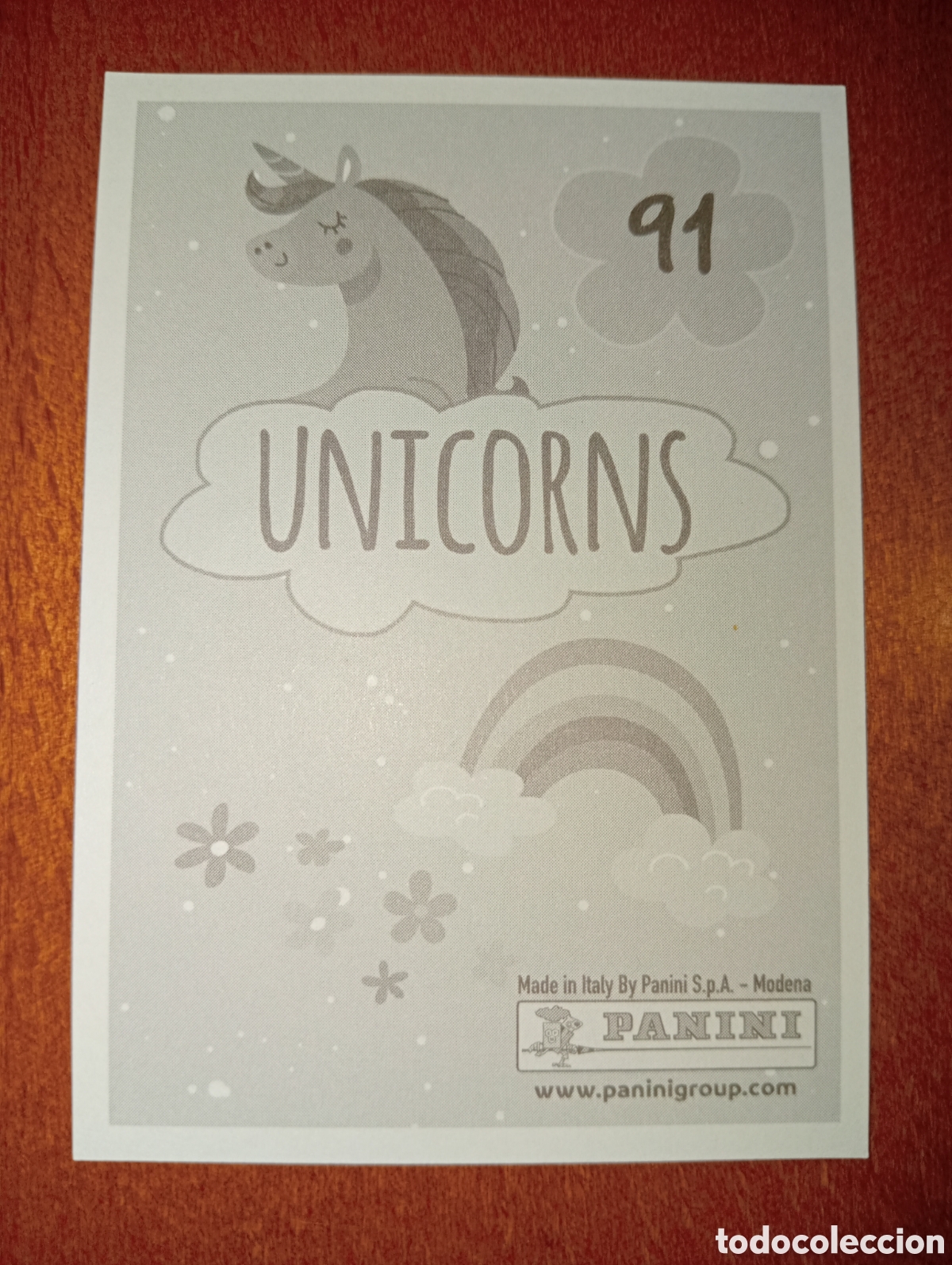 Coleccionismo cromos antiguos: Unicornios n&deg;91 Panini - Foto 2