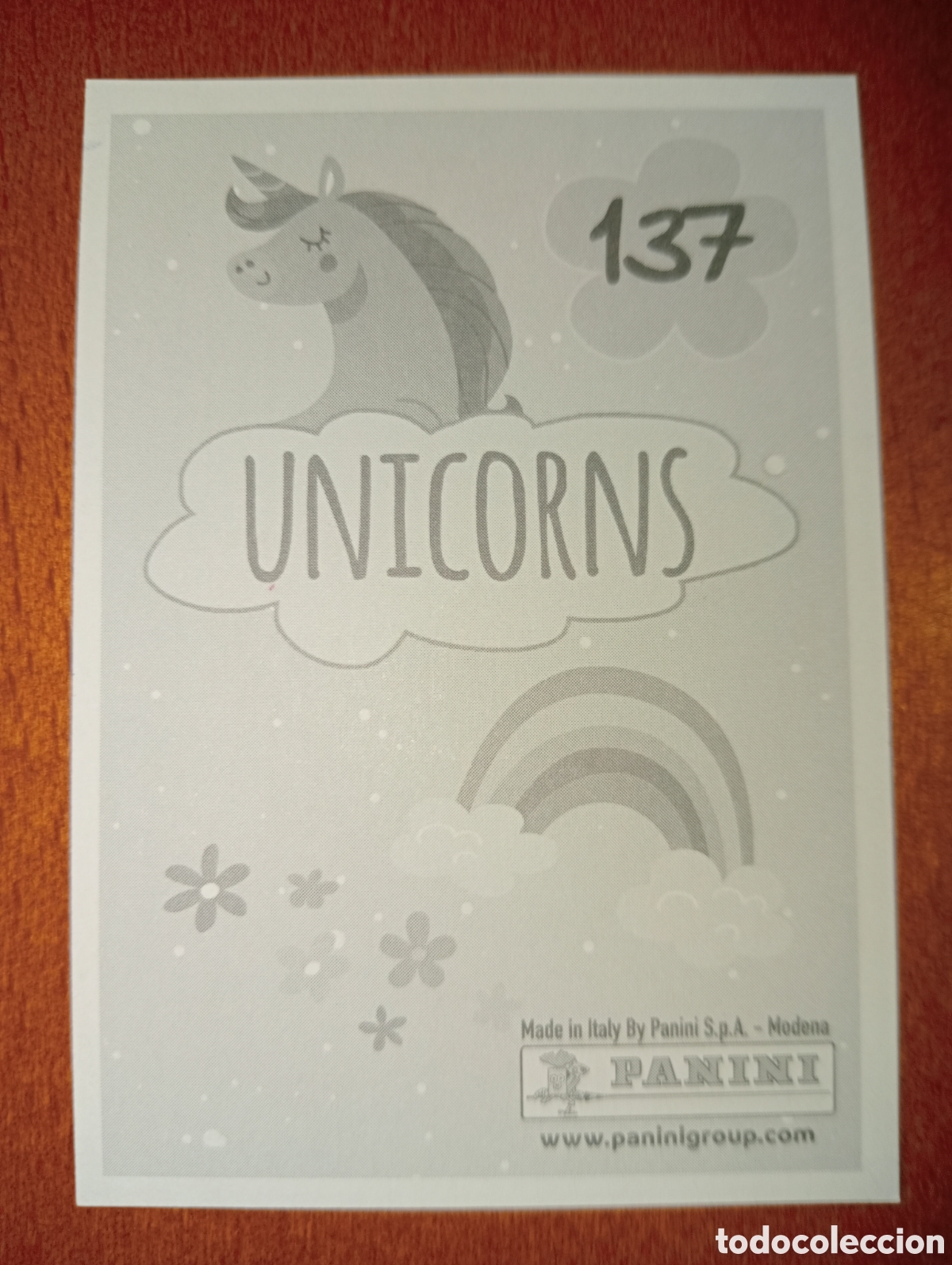Coleccionismo cromos antiguos: Unicornios n&deg;137 Panini - Foto 2