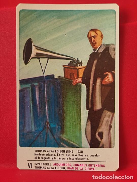 Coleccionismo Cromos antiguos: MILKANA PROMOCION LACTEOS EDISON SERIE INVENTORES CROMO CARTA 9 X 5,5 CMS