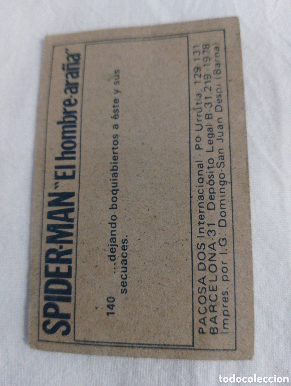 Coleccionismo cromos antiguos: Cromo Spiderman n&uacute;mero 140 - Foto 2