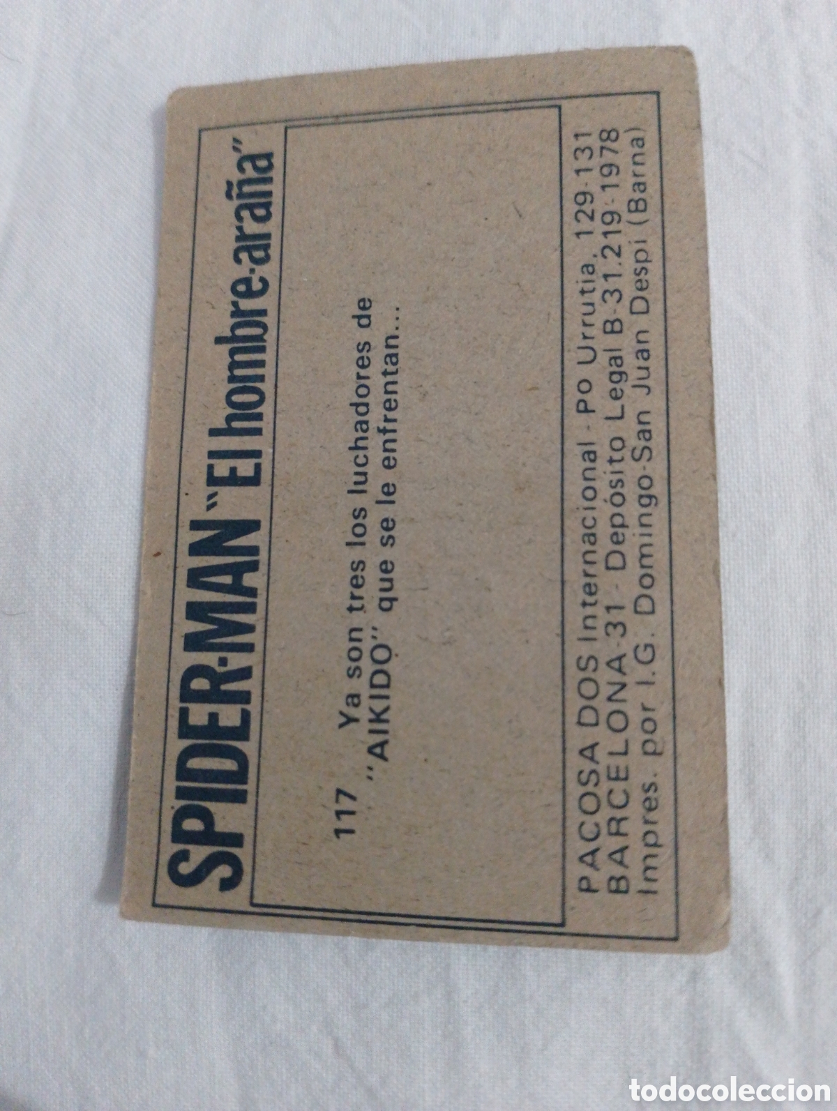 Coleccionismo cromos antiguos: Cromo Spiderman n&uacute;mero 117 - Foto 2