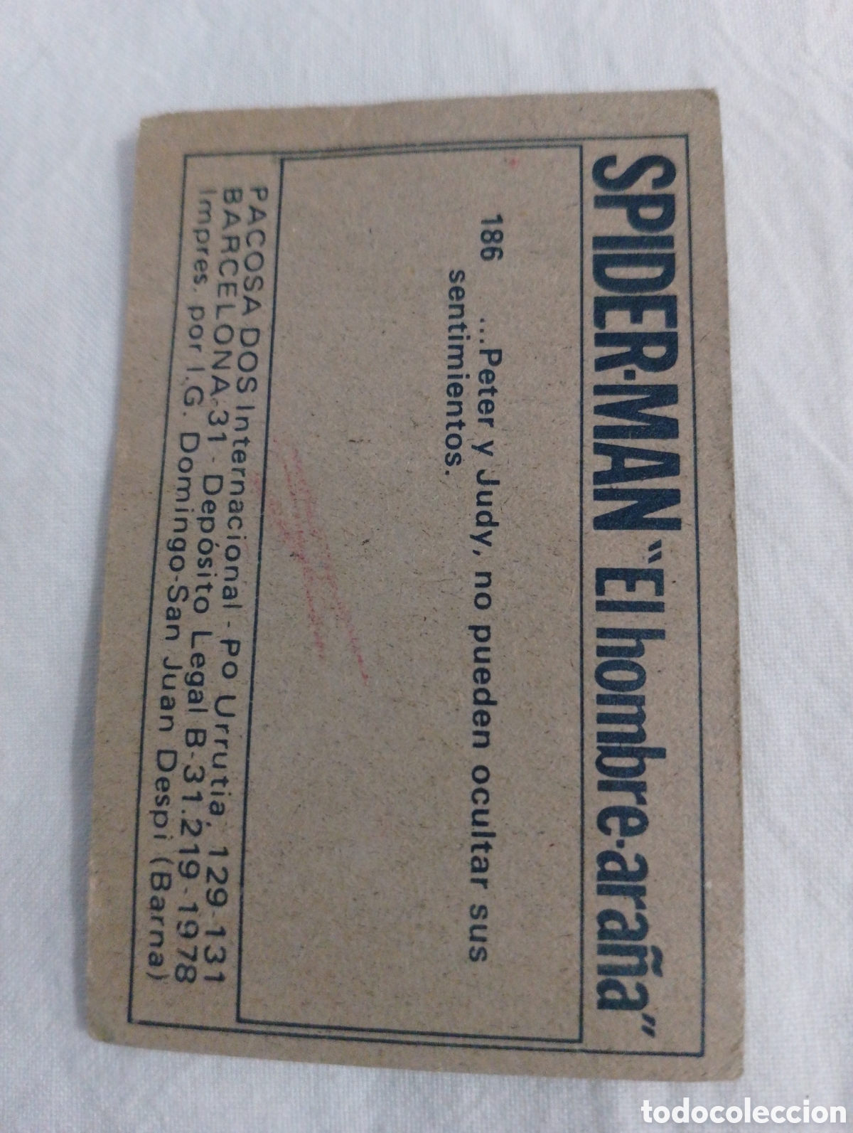 Coleccionismo cromos antiguos: Cromo Spiderman n&uacute;mero 186 - Foto 2