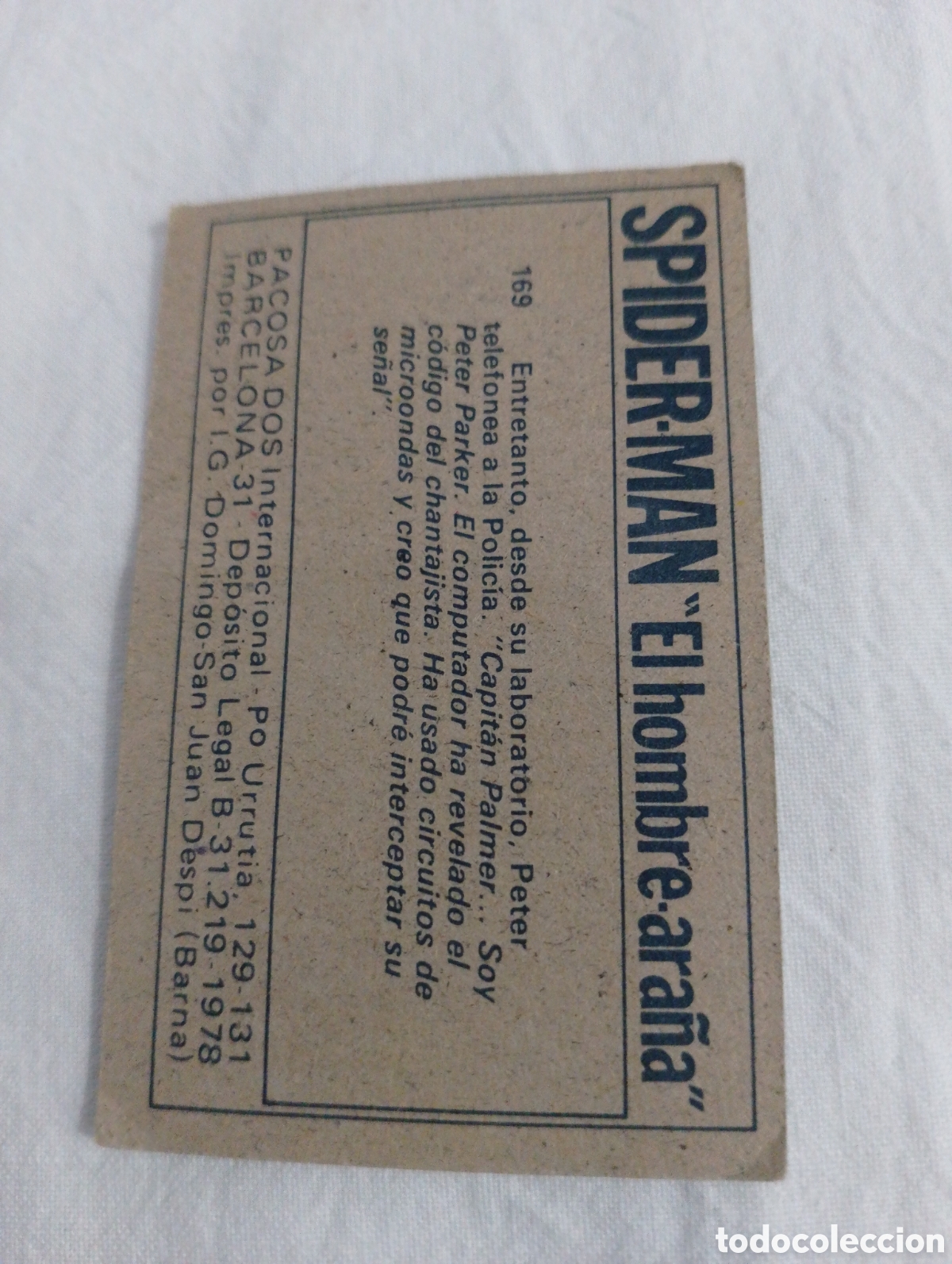 Coleccionismo cromos antiguos: Cromo Spiderman n&uacute;mero 169 - Foto 2