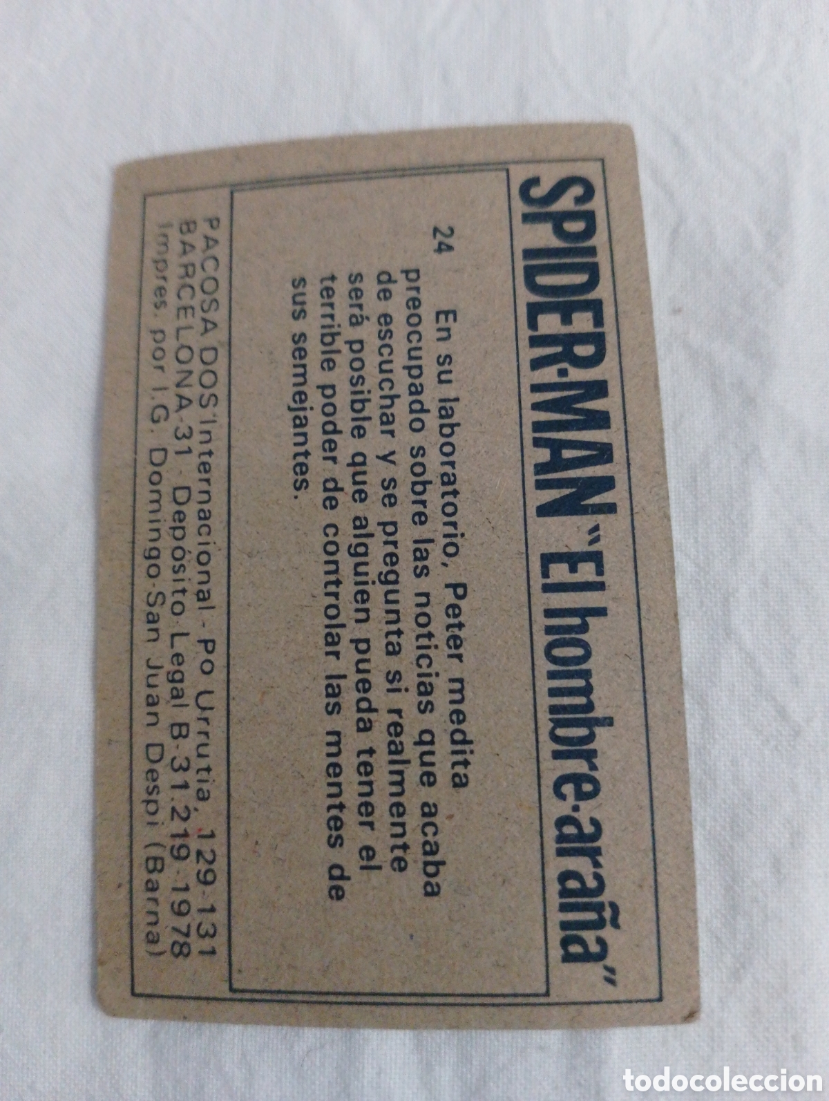 Coleccionismo cromos antiguos: Cromo Spiderman n&uacute;mero 24 - Foto 2