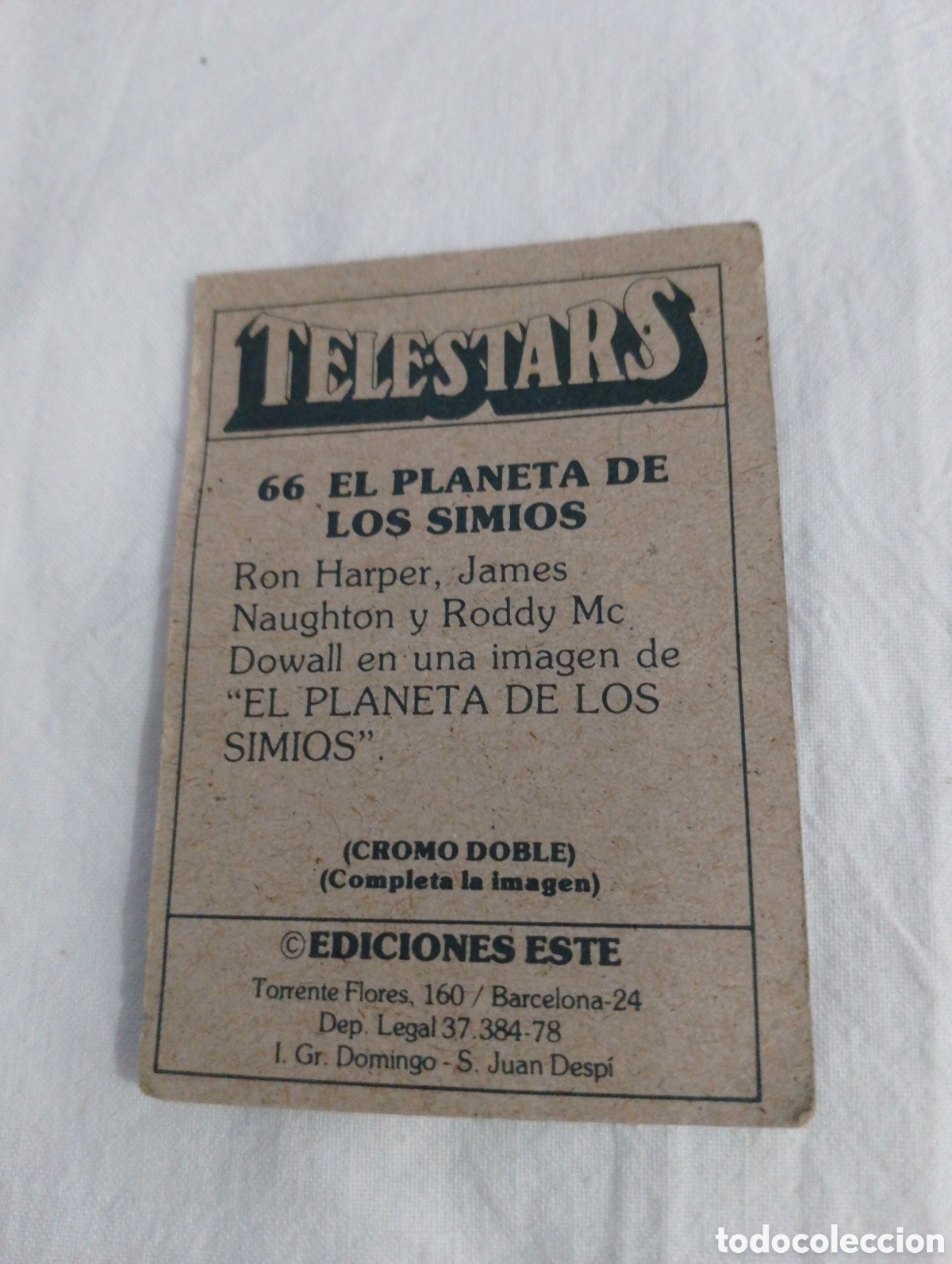 Coleccionismo cromos antiguos: Cromo telestars n&uacute;mero 66 - Foto 2