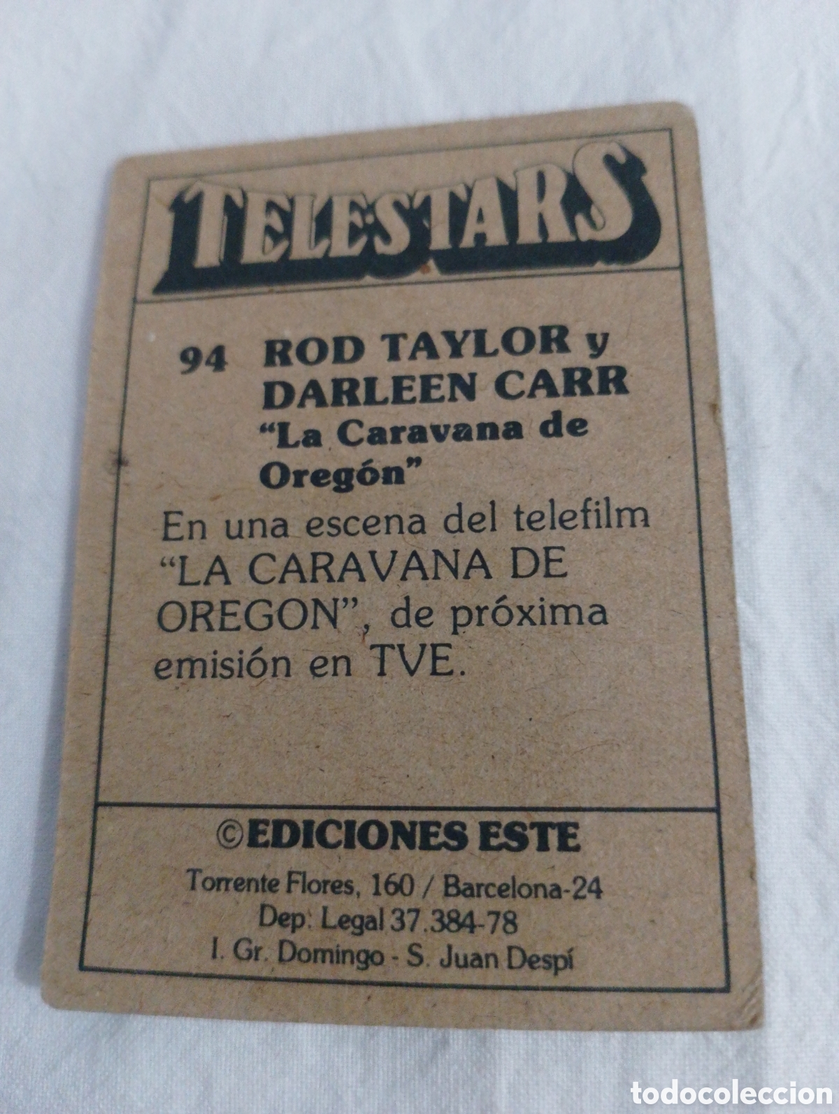 Coleccionismo cromos antiguos: Cromo telestars n&uacute;mero 94 - Foto 2