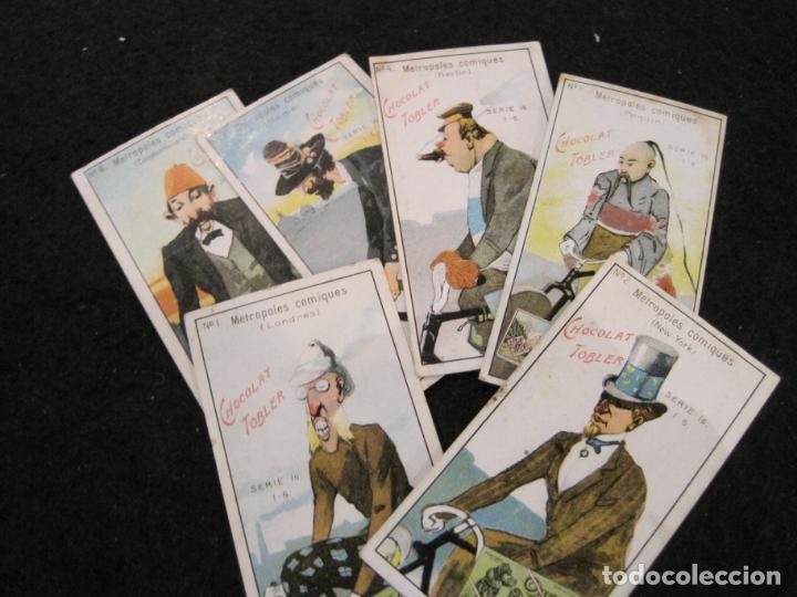 Collezionismo Figurine antiche: METROPOLES COMIQUES-COLECCION DE 6 CROMOS ANTIGUOS-CHOCOLATE TOBLER-VER FOTOS-(K-9315)