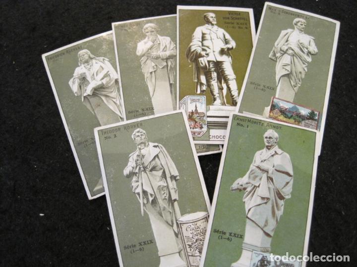 Collezionismo Figurine antiche: ESCULTURAS-COLECCION DE 6 CROMOS ANTIGUOS-CHOCOLATE TOBLER-VER FOTOS-(K-9324)