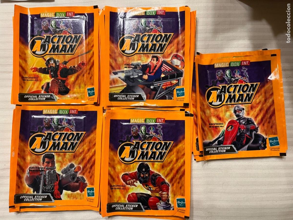 Coleccionismo cromos antiguos: 5 SOBRES DIFERENTES SIN ABRIR ACTION MAN - Foto 1