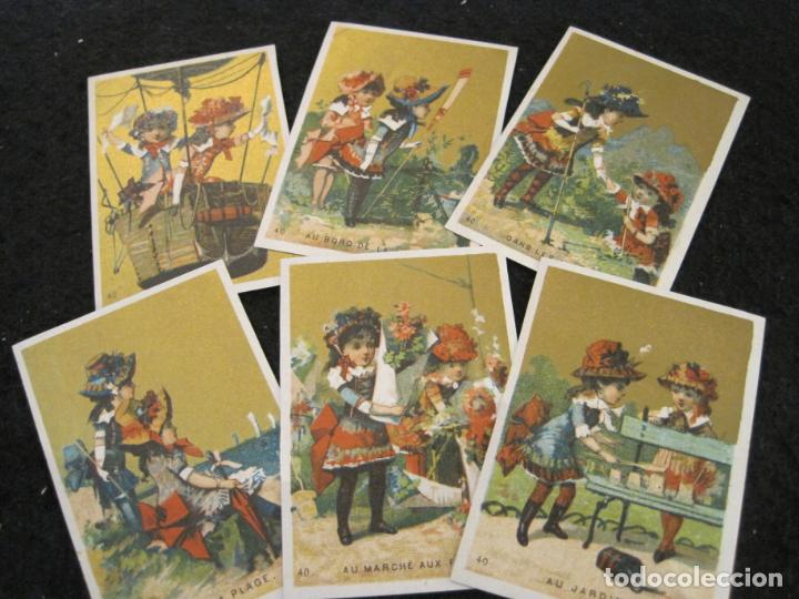 Coleccionismo Cromos antiguos: AVENTURAS-COLECCION DE 6 CROMOS ANTIGUOS-VER FOTOS-(K-9335)