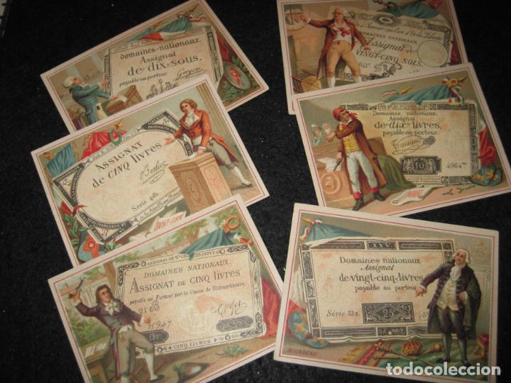 Collezionismo Figurine antiche: CHEQUES AL PORTADOR-COLECCION DE 6 CROMOS ANTIGUOS-VER FOTOS-(K-9331)