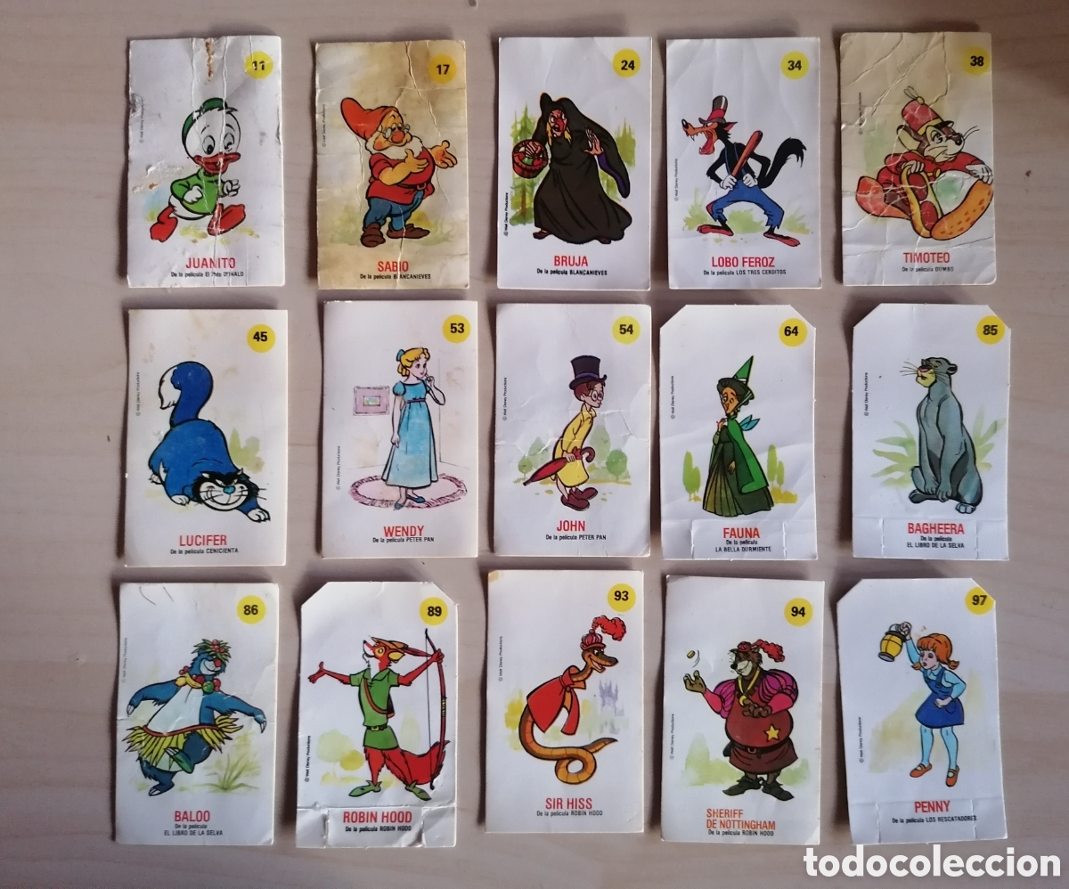 Coleccionismo cromos antiguos: LOTE DE 15 CROMOS LOS AMIGOS DE MICKEY - Foto 1