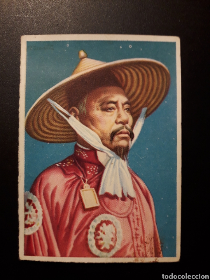 Collectionnisme Cartes &agrave; collectionner anciennes: DIGNATARIO MONGOL RAZAS HUMANAS N&deg; 78 ED BRUGUERA 1955 (128 CROMOS) SIN PEGAR PEDIDO M&Iacute;NIMO 3&euro;