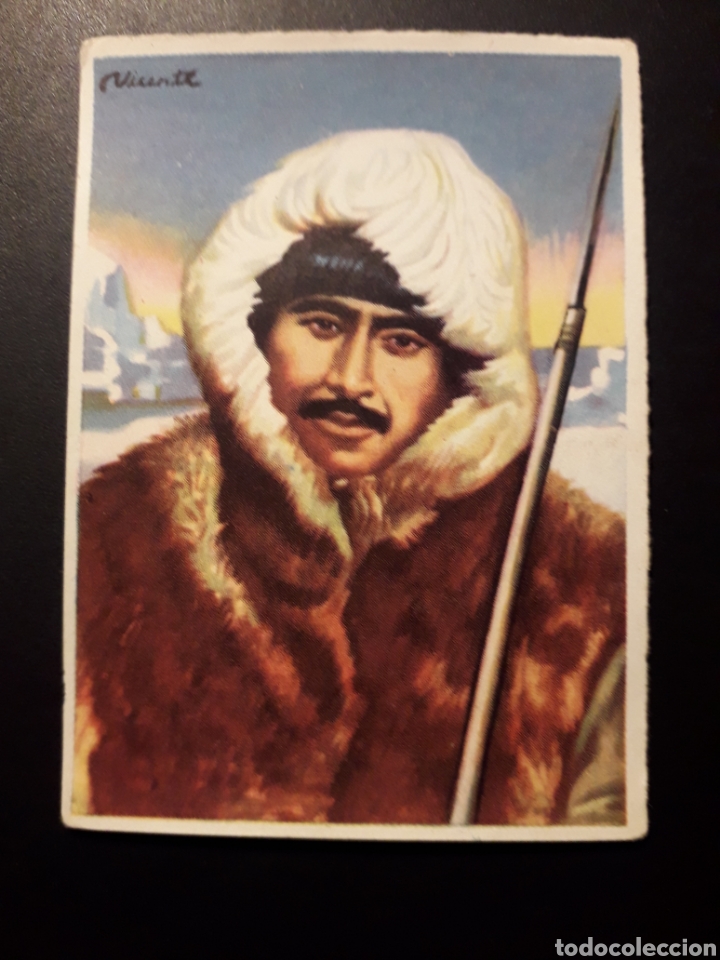 Collectionnisme Cartes &agrave; collectionner anciennes: HABITANTE DE GROENLANDIA RAZAS HUMANAS N&deg; 85 ED BRUGUERA 1955 (128 CROMOS) SIN PEGAR PEDIDO M&Iacute;NIM 3&euro;