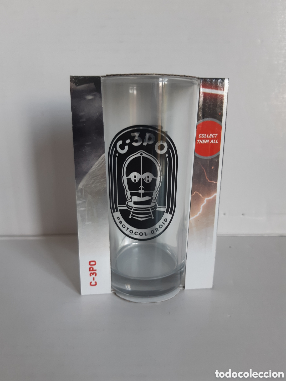 Coleccionismo cromos antiguos: Vaso star wars C-3PO protocol droid. Hipercor - Foto 1