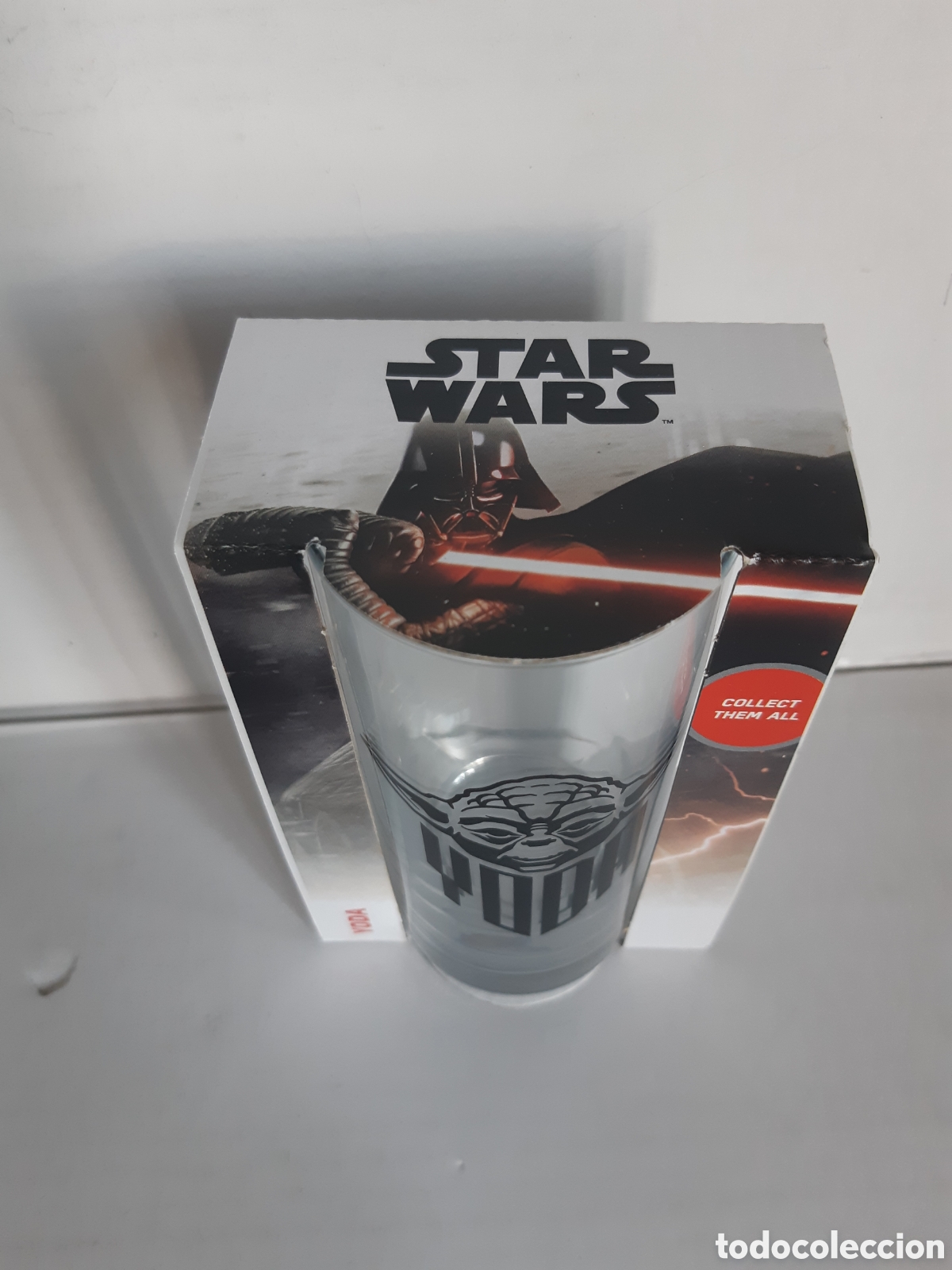 Coleccionismo cromos antiguos: Vaso star wars Yoda. Hipercor - Foto 2