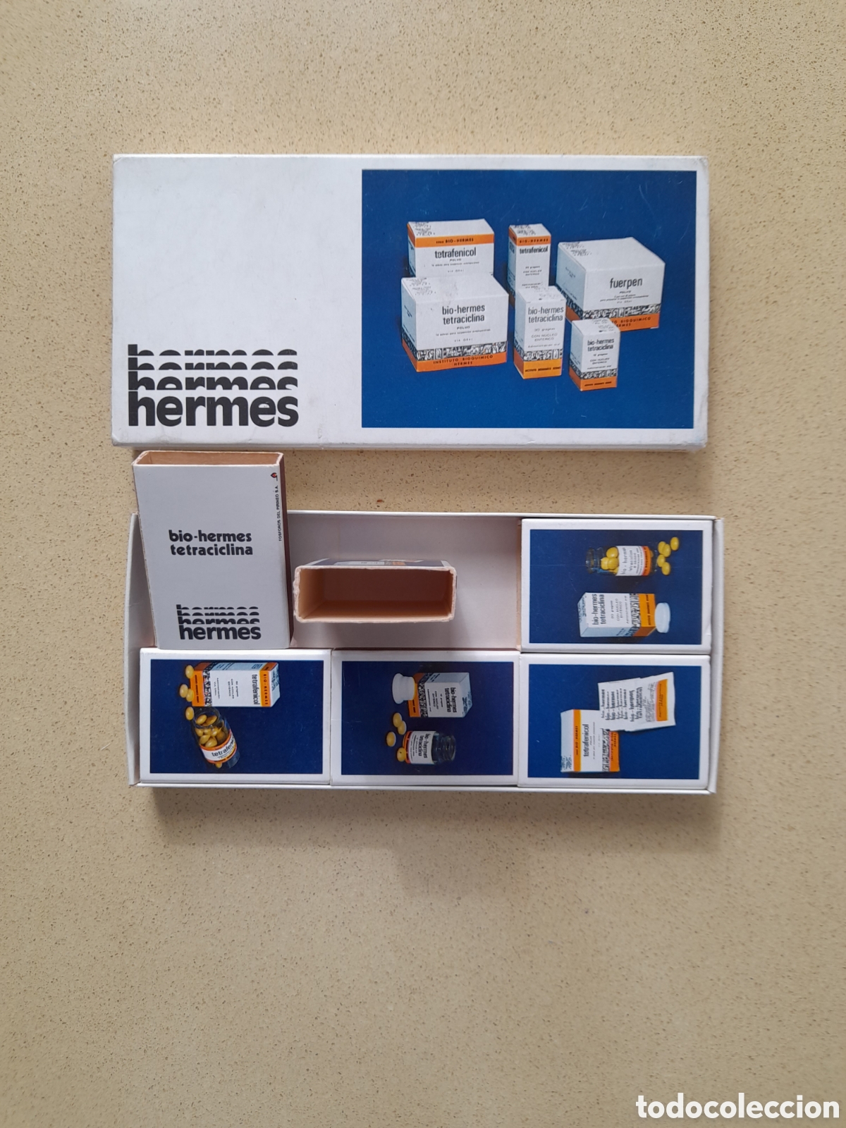 Coleccionismo cromos antiguos: 6 cajas cerillas laboratorios hermes - Foto 2