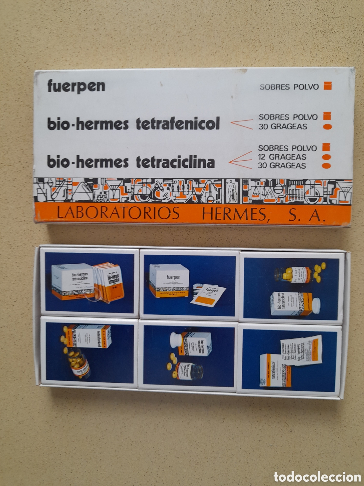 Coleccionismo cromos antiguos: 6 cajas cerillas laboratorios hermes - Foto 1