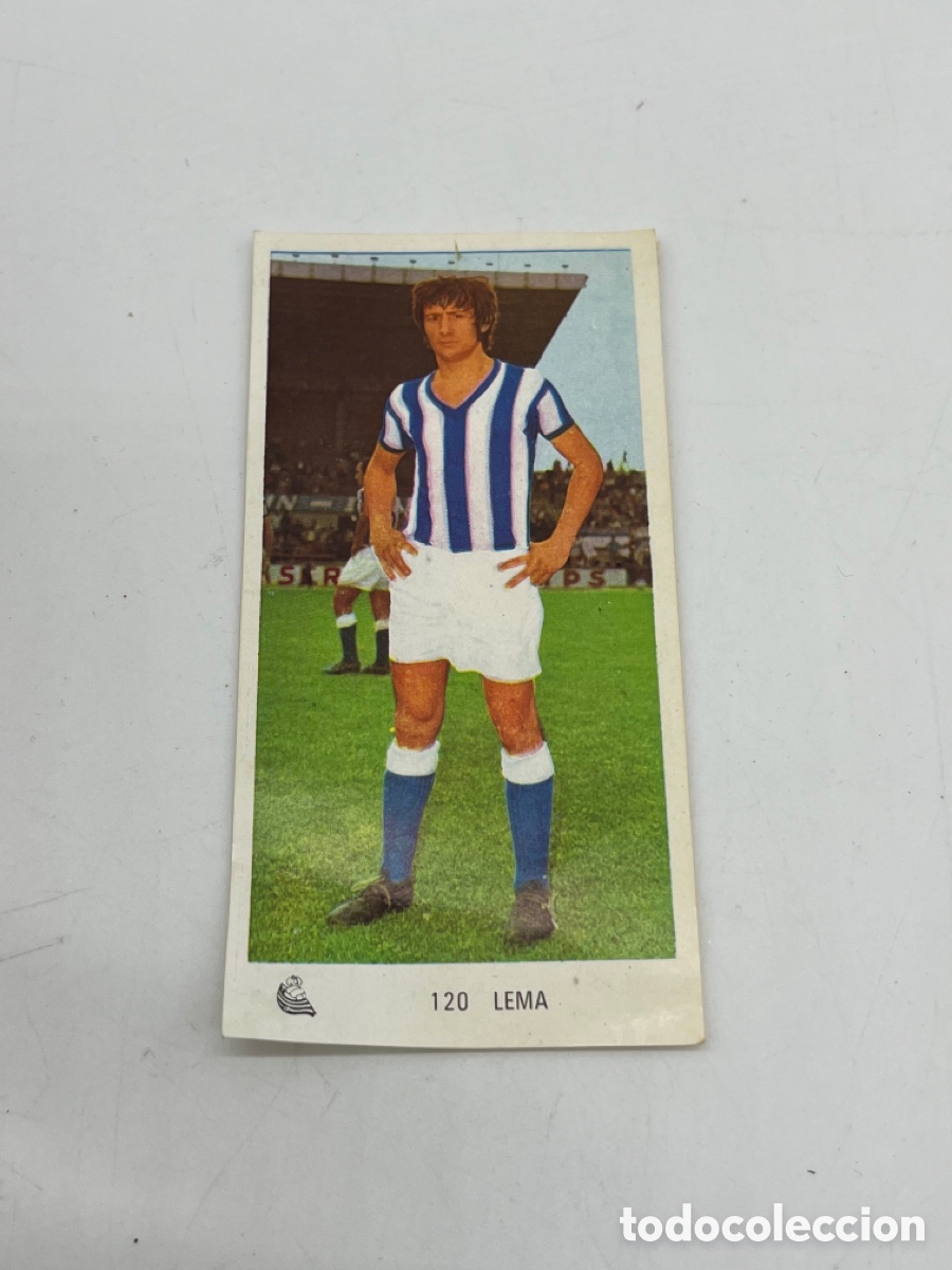 Collectionnisme Cartes &agrave; collectionner anciennes: Lema n&ordm; 120 Real Sociedad Ed. Ruiz Romero liga 1971 1972 71 72 cromo despegado