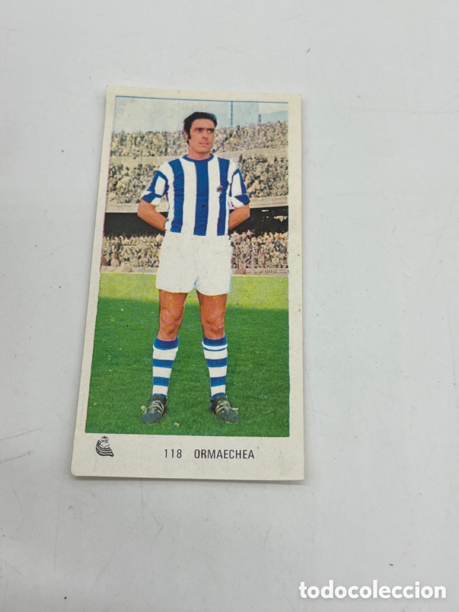 Collezionismo Figurine antiche: Ormaechea n&ordm; 118 Real Sociedad Ed. Ruiz Romero liga 1971 1972 71 72 cromo despegado
