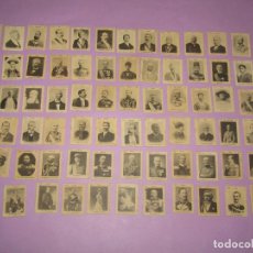 Coleccionismo Cromos antiguos: COLECCIÓN COMPLETA 75 FOTOTIPIAS DE LAS CAJAS CERILLAS SERIE 32 REYES GOBERNANTES - AÑO 1920S.. Lote 400063044