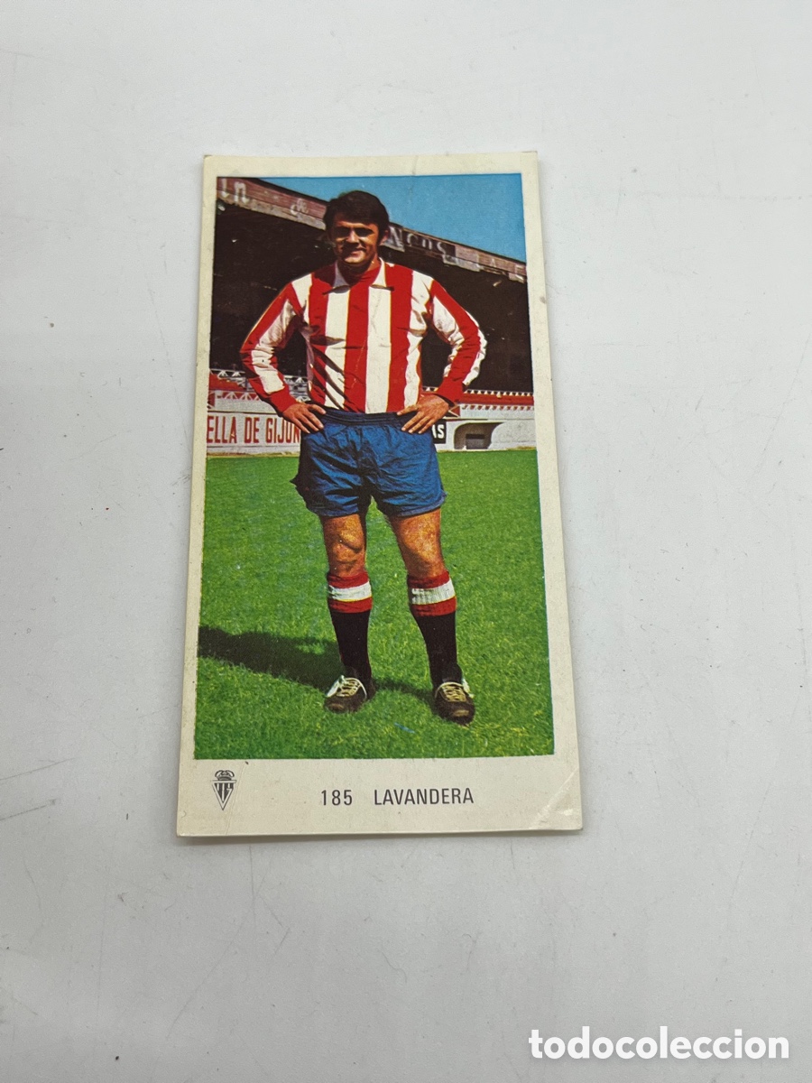 Coleccionismo Cromos antiguos: Lavandera n&ordm; 185 Sporting de Gij&oacute;n Ed. Ruiz Romero liga 1971 1972 71 72 cromo despegado