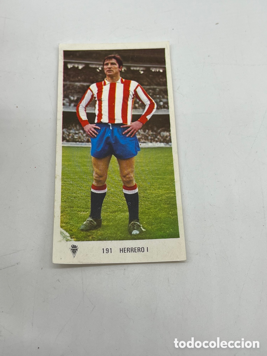 Coleccionismo Cromos antiguos: Herrero I n&ordm; 191 Sporting de Gij&oacute;n Ed. Ruiz Romero liga 1971 1972 71 72 cromo despegado