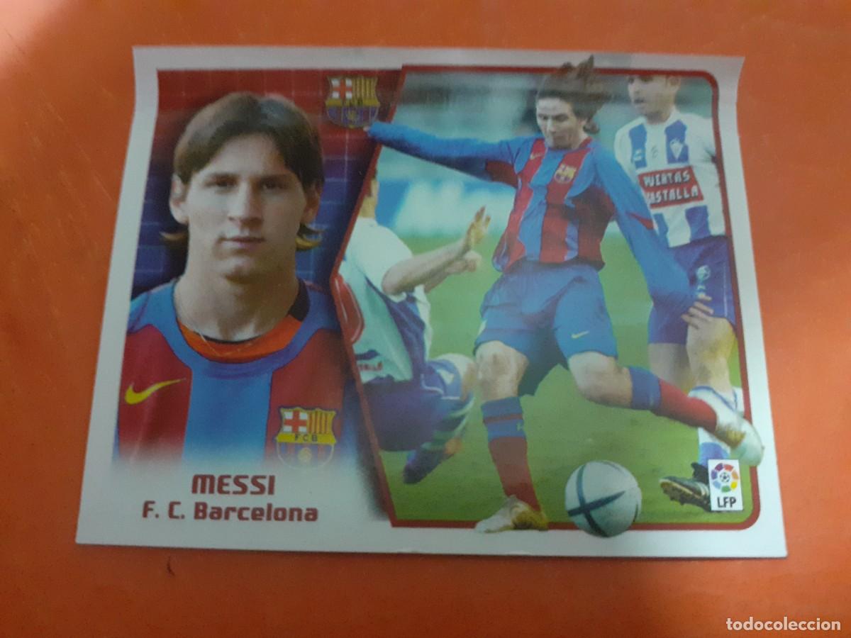 Coleccionismo cromos antiguos: Cromo Messi despegado en ventanilla 2005/06 - Foto 1