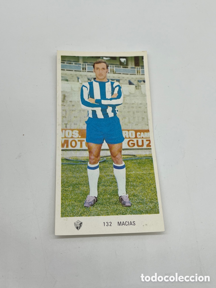 Collezionismo Figurine antiche: Macias n&ordm; 132 Malaga Ed. Ruiz Romero liga 1971 1972 71 72 cromo despegado