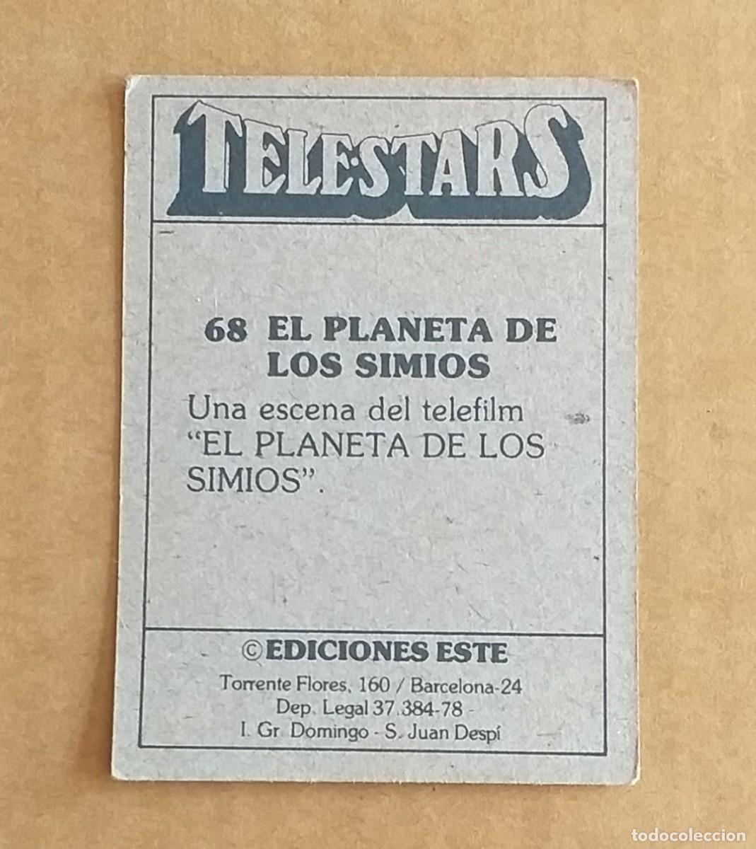 Coleccionismo cromos antiguos: CROMO n&ordm; 68 EL PLANETA DE LOS SIMIOS TELESTARS EDICIONES ESTE 1978. - Foto 3