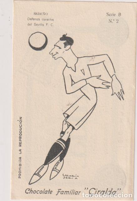 Colecionismo Cromos antigos: Sede&ntilde;o. Defensa del Sevilla F.C. (11x6,8) Chocolate Familiar Giralda